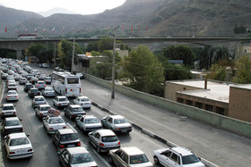 ترافیک جاده چالوس در هفته های پایانی تعطیلات
